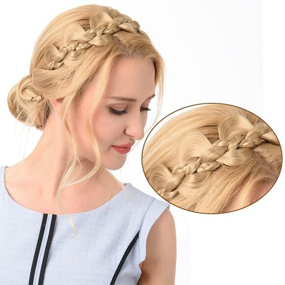 Synthetic Hair Braided Headband Women Girl Wavy Modern Breathable Stylish main image 4